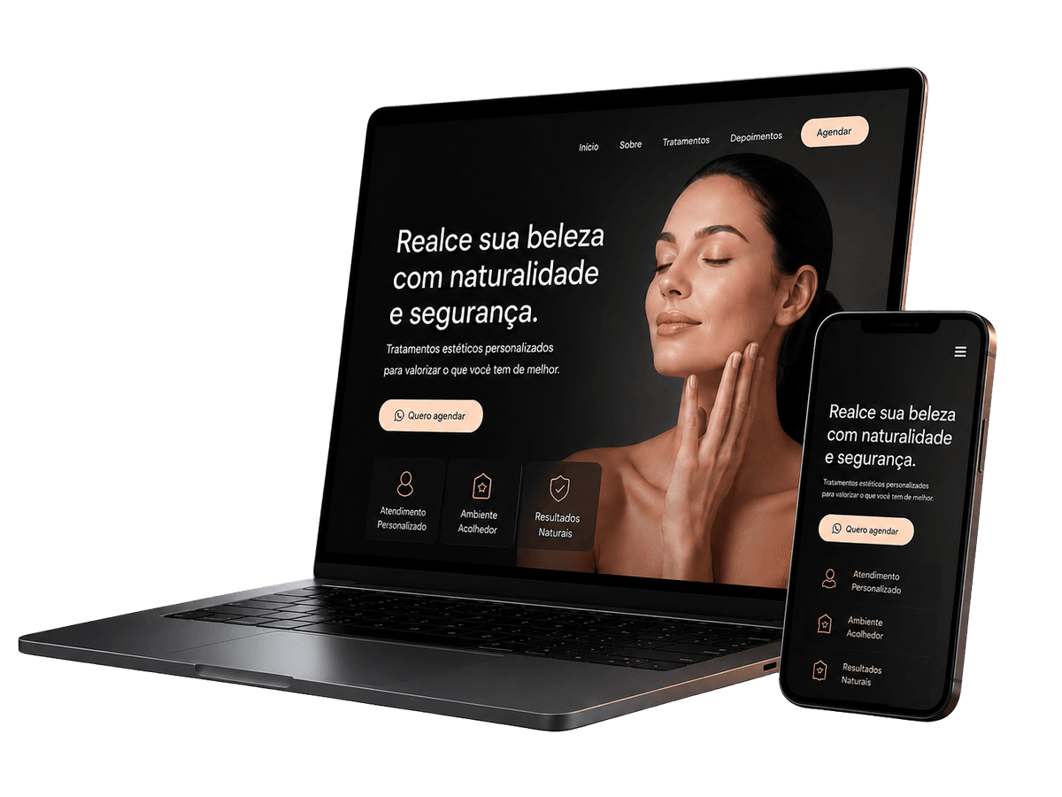 Exemplo de site profissional criado em 1 dia