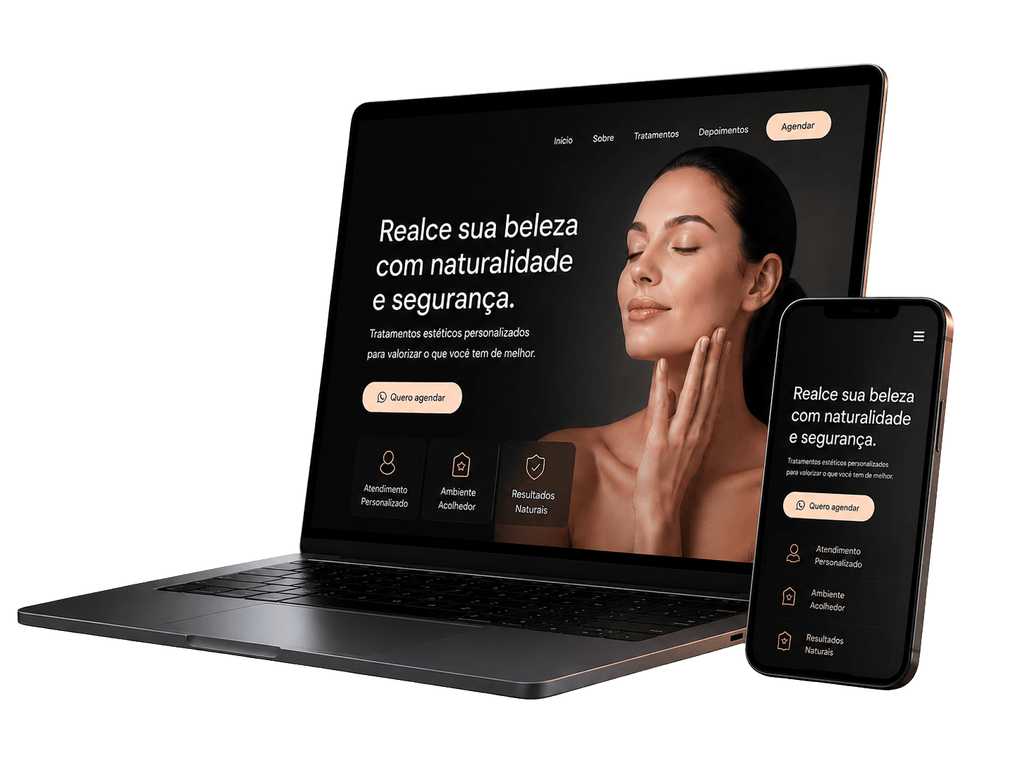 Exemplo de site profissional criado em 1 dia